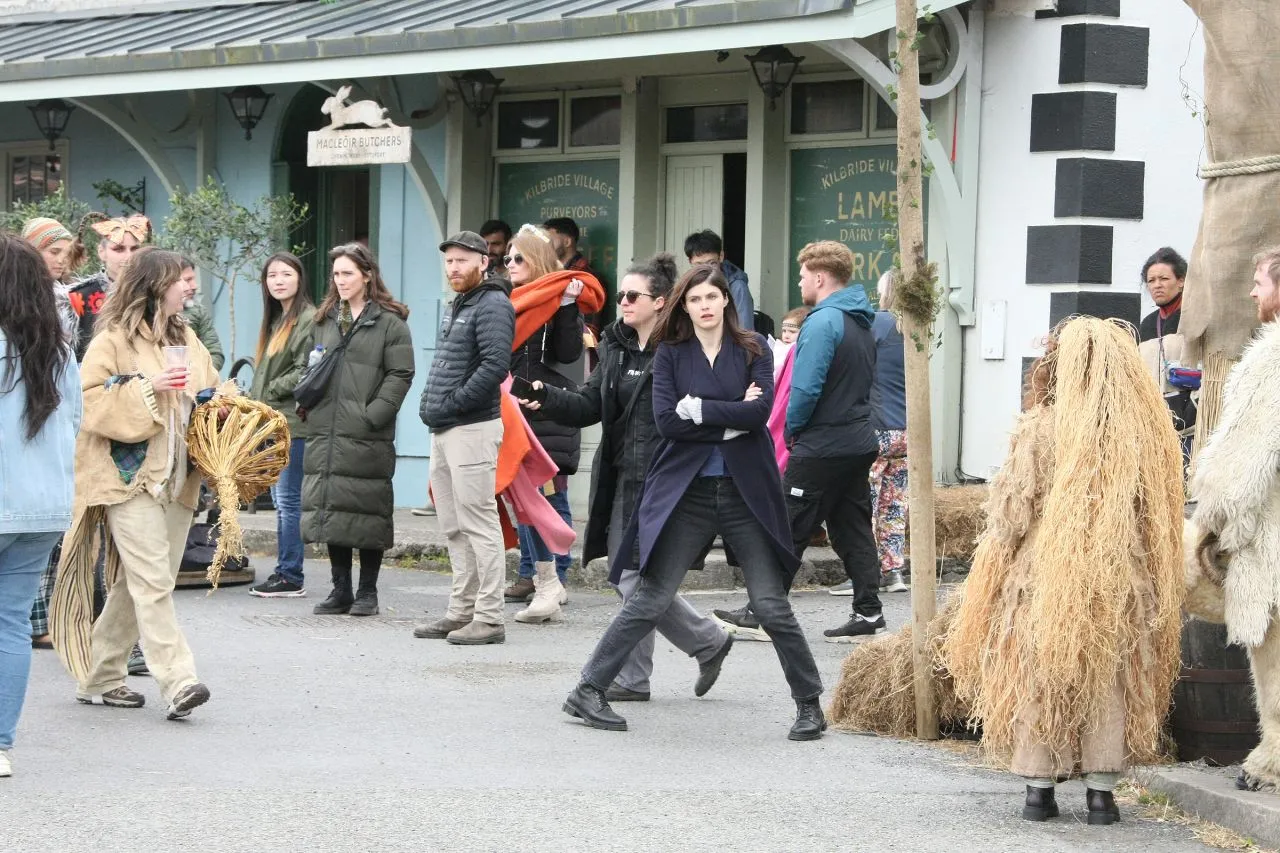 Alexandra Daddario at Mayfair Witches Filming Set in Ireland10